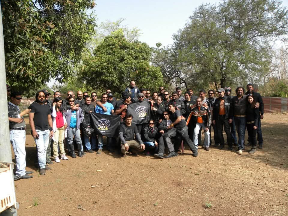 Riders gathered at the first Western H.O.G. Ride in Daman in 2012