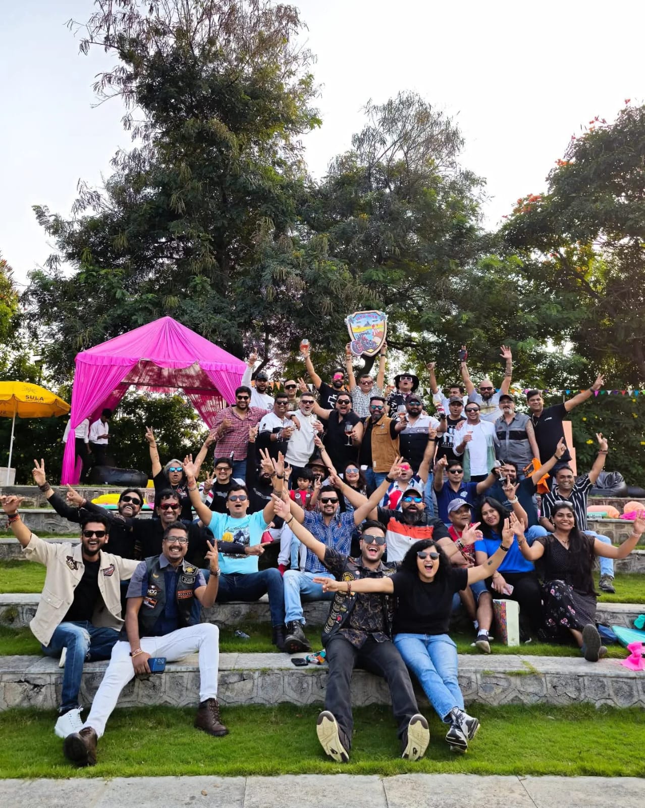 Western H.O.G. Ride riders together in Nashik